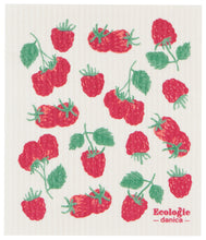 Load image into Gallery viewer, Raspberries Swedish Sponge Cloth
