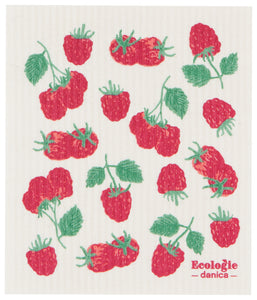 Raspberries Swedish Sponge Cloth