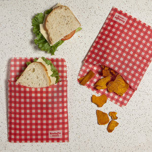 Gingham Dot Beeswax Sandwich Bag Set of 2