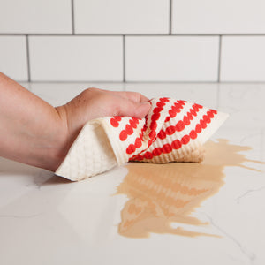 Red Swedish Sponge Cloth
