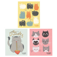Load image into Gallery viewer, Cats Swedish Dishcloths Set of 3
